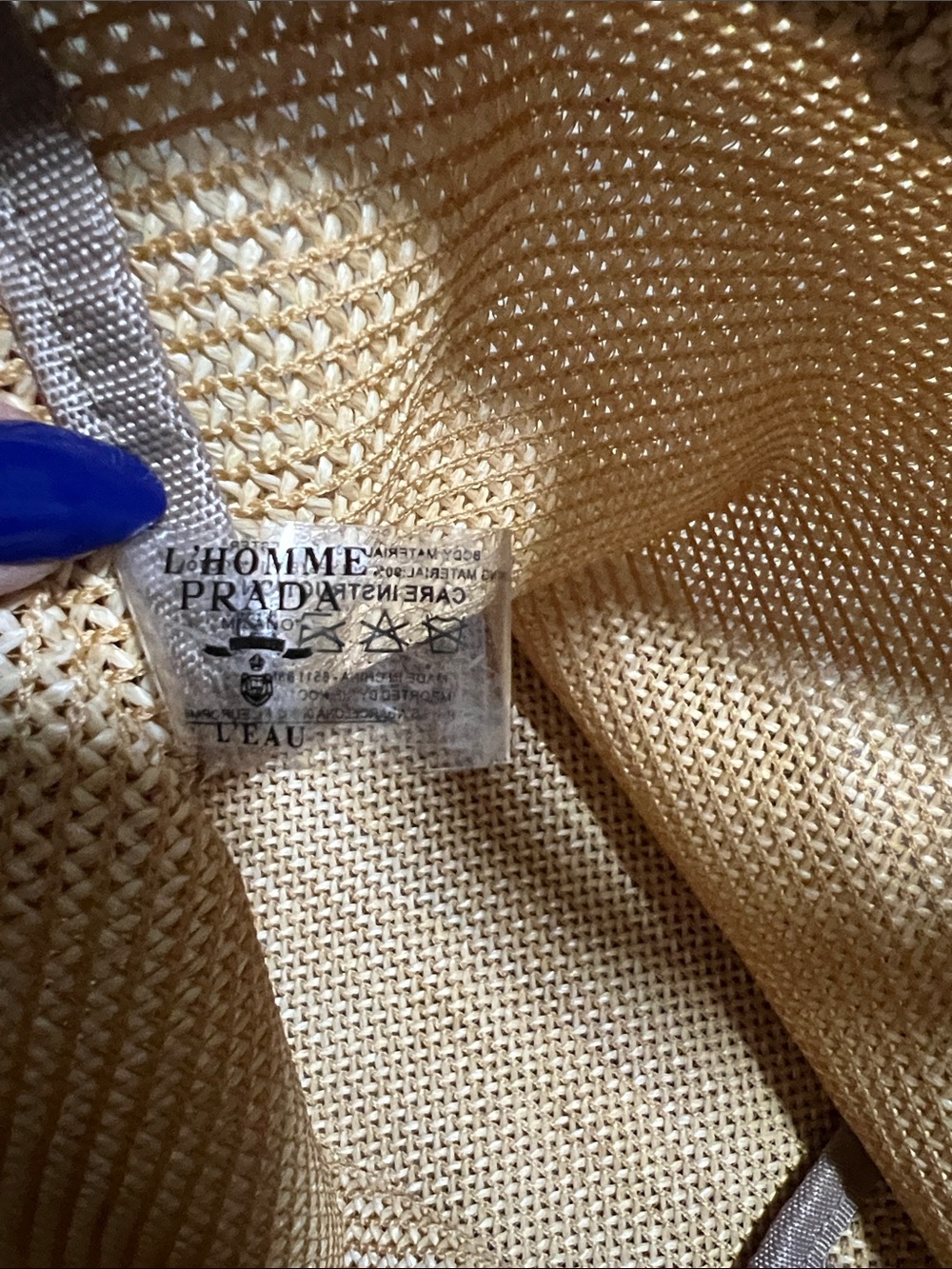 Prada Raffia Logo Tote - Picture 6 of 8